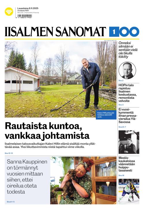 Iisalmen Sanomat 8.11.2025
