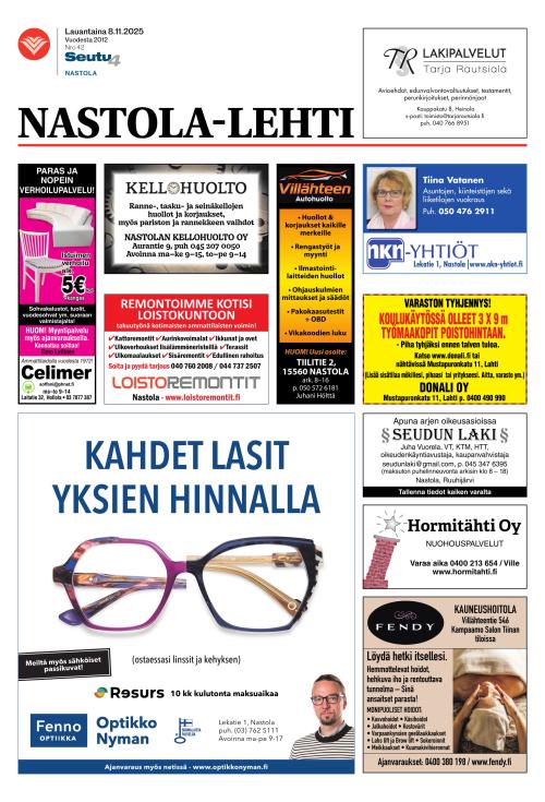 Nastola lehti 8.11.2025