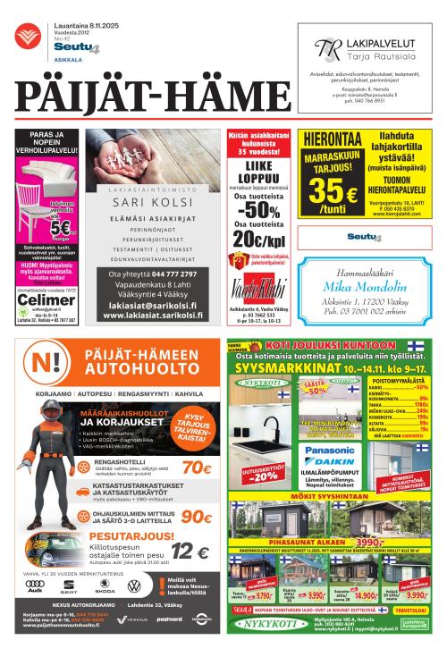 Päijät-Häme lehti 8.11.2025