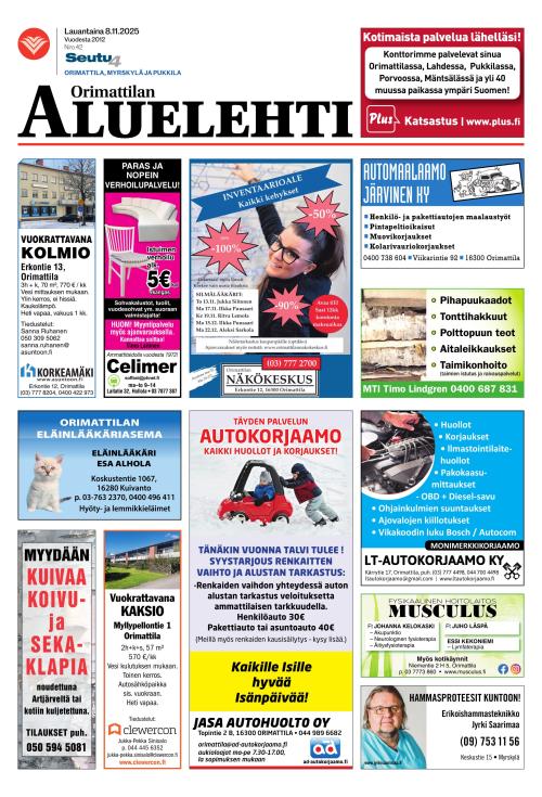 Orimattilan Aluelehti 8.11.2025