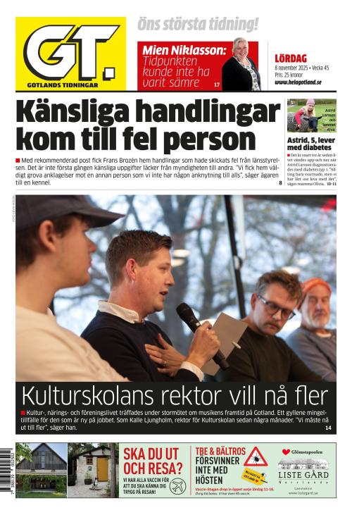 Gotlands Tidningar 8.11.2025