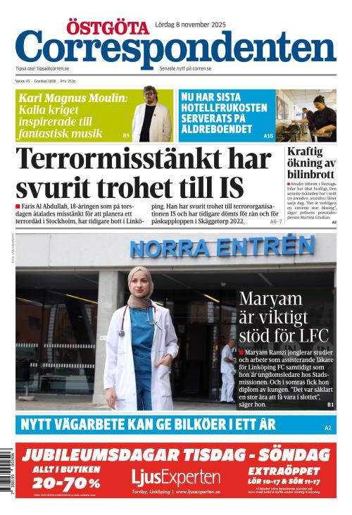 Östgöta Correspondenten 8.11.2025