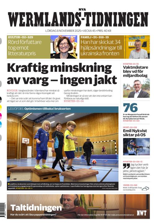 Nya Wermlands-Tidningen 8.11.2025