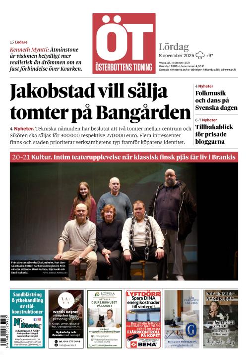 Österbottens Tidning 8.11.2025