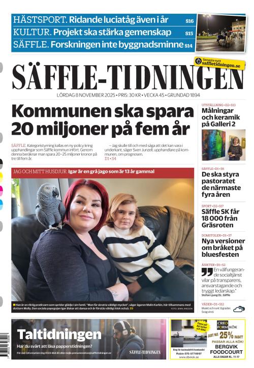 Säffle-Tidningen 8.11.2025