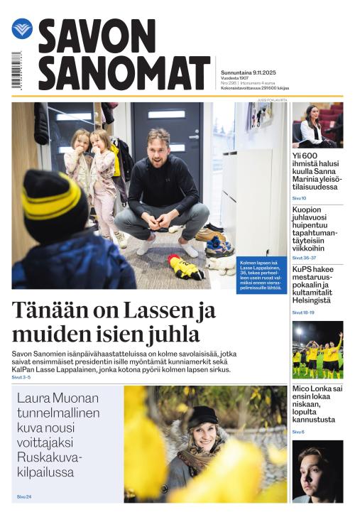 Savon Sanomat 9.11.2025