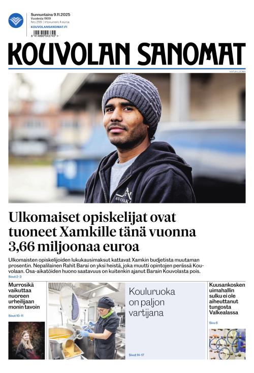 Kouvolan Sanomat 9.11.2025