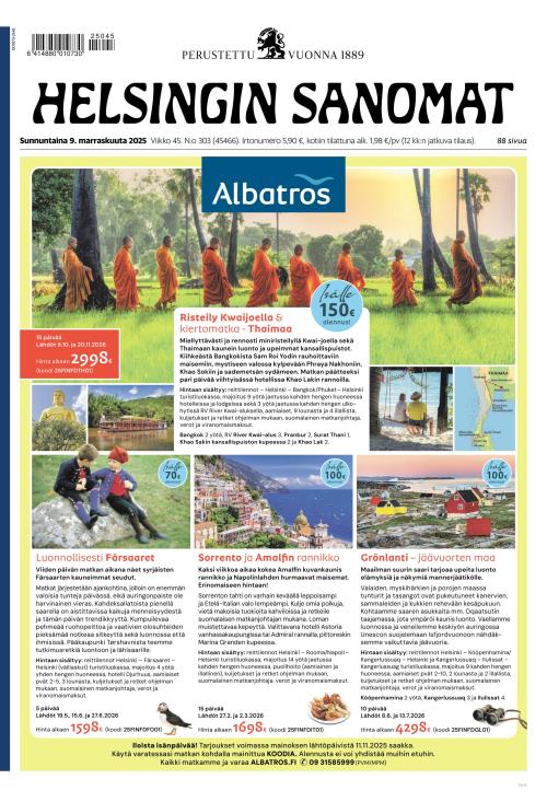 Helsingin Sanomat 9.11.2025
