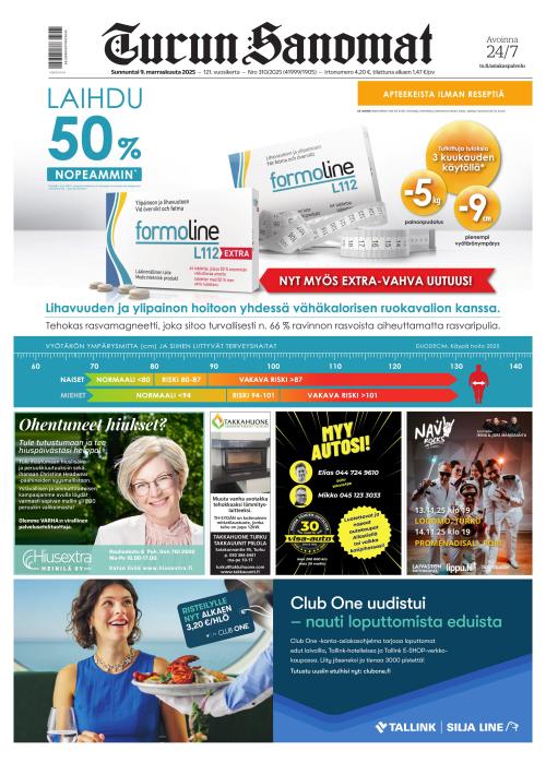 Turun Sanomat 9.11.2025