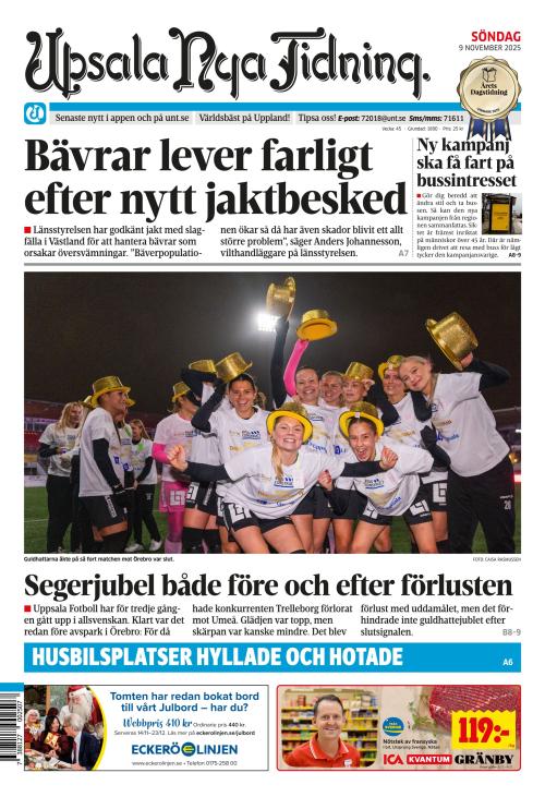 Upsala Nya Tidning 9.11.2025