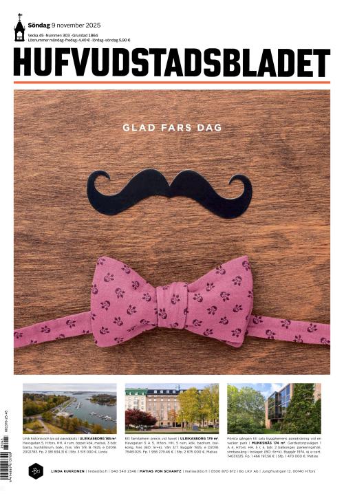 Hufvudstadsbladet 9.11.2025