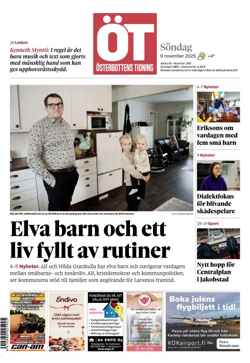 Österbottens Tidning 9.11.2025
