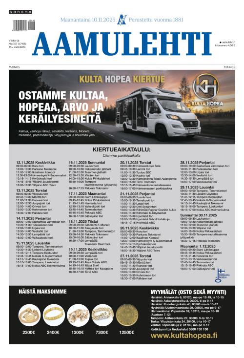 Aamulehti 10.11.2025
