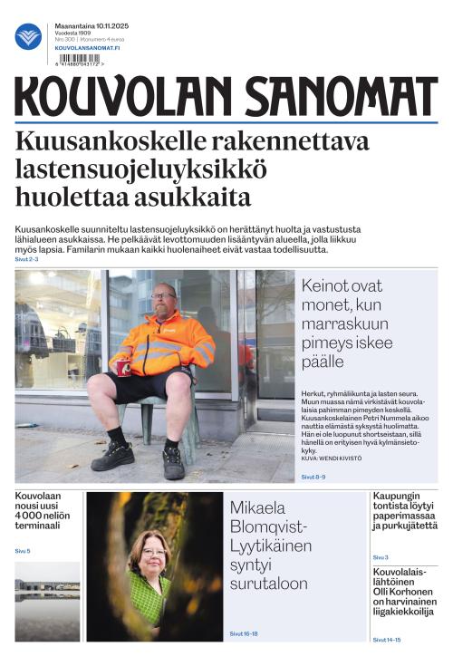 Kouvolan Sanomat 10.11.2025