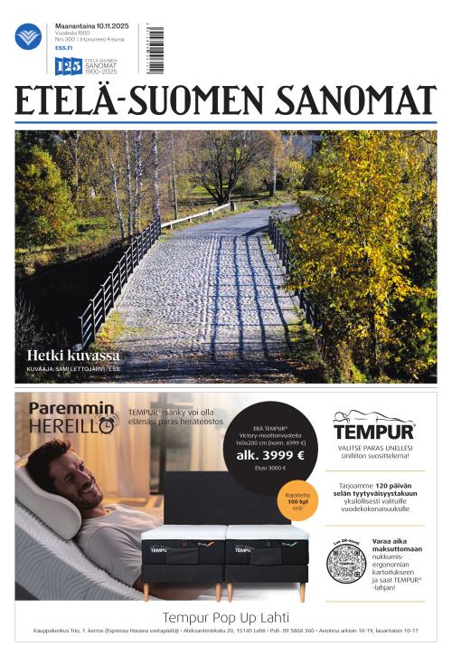 Etelä-Suomen Sanomat 10.11.2025