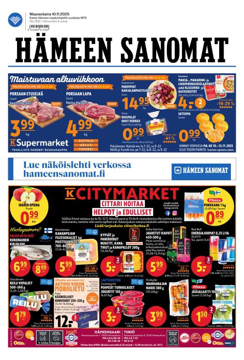 Hämeen Sanomat 10.11.2025