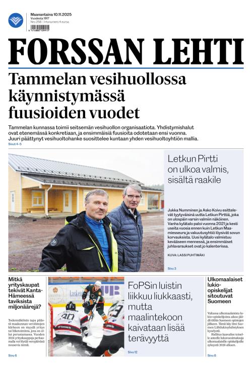 Forssan Lehti 10.11.2025
