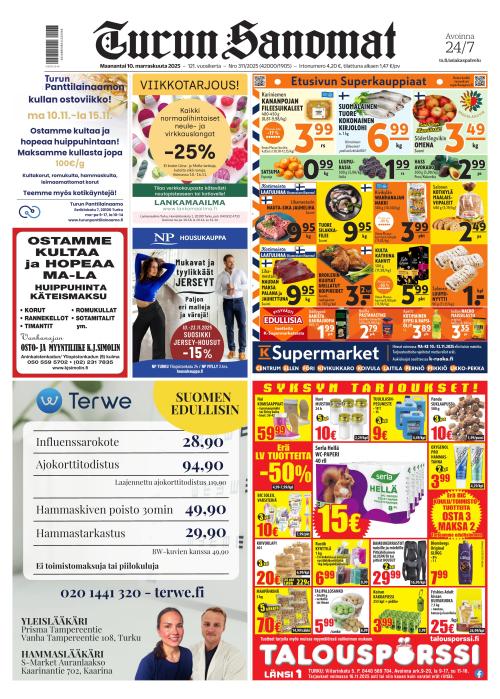 Turun Sanomat 10.11.2025