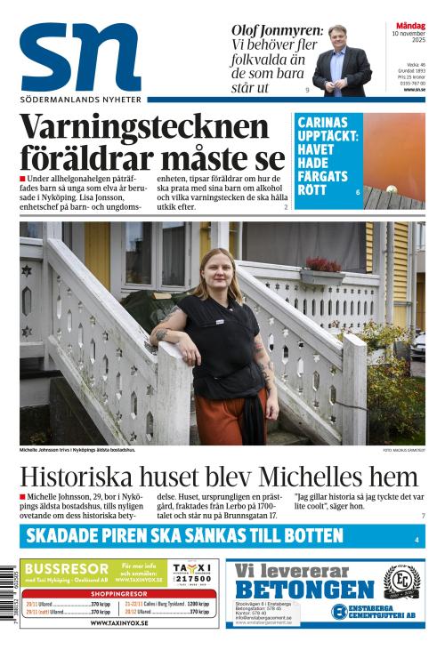 Södermanlands Nyheter 10.11.2025