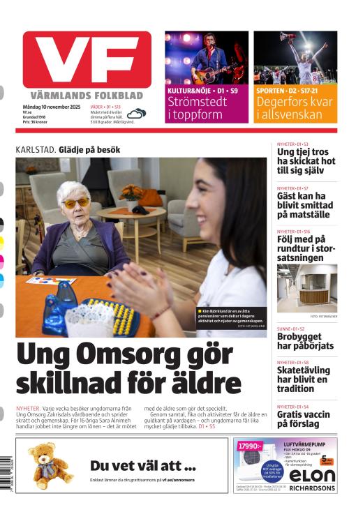 Värmlands Folkblad 10.11.2025