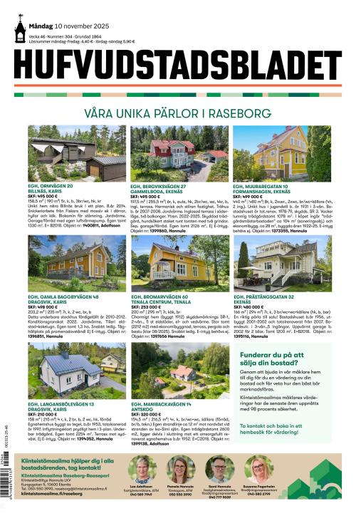 Hufvudstadsbladet 10.11.2025