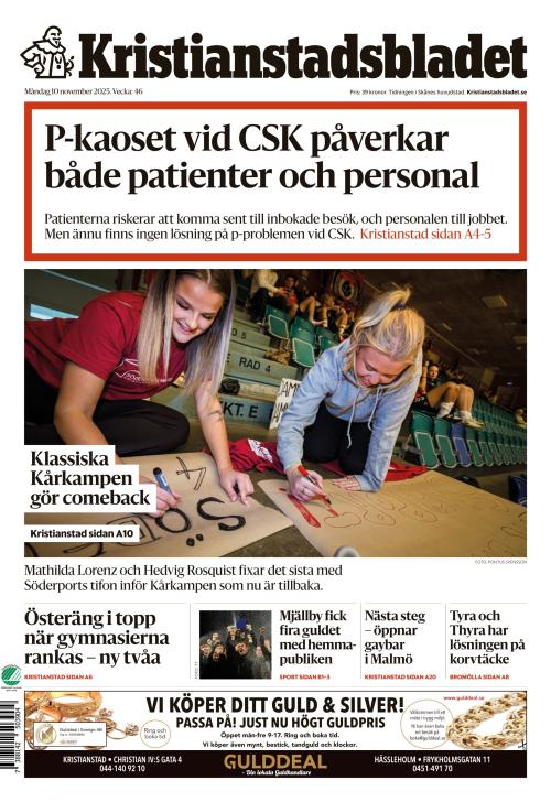 Kristianstadsbladet 10.11.2025