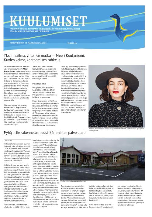 Pyhäjoen Kuulumiset 12.11.2025