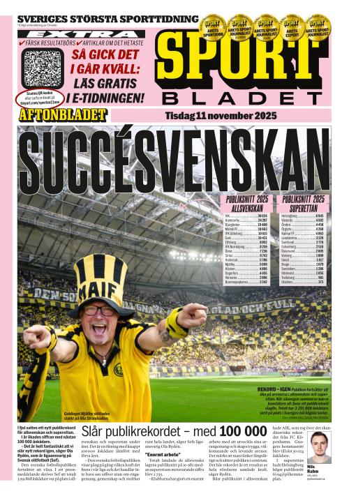 Aftonbladet Sportbladet 11.11.2025