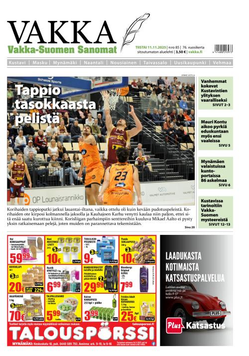 Vakka-Suomen Sanomat 11.11.2025