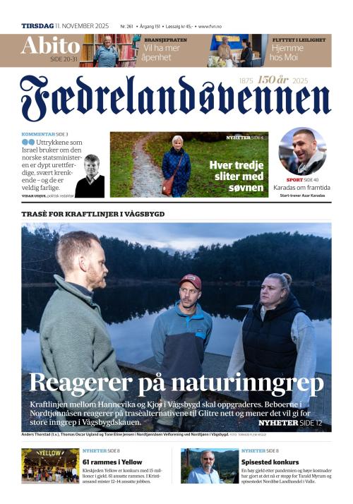 Fædrelandsvennen (NO) 11.11.2025