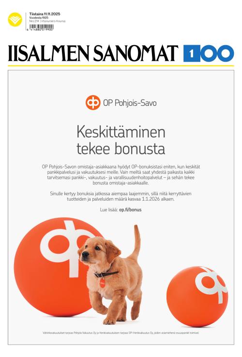 Iisalmen Sanomat 11.11.2025