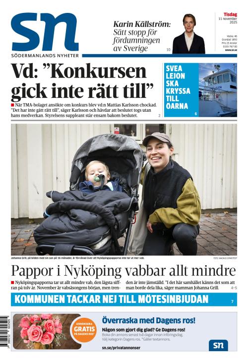 Södermanlands Nyheter 11.11.2025