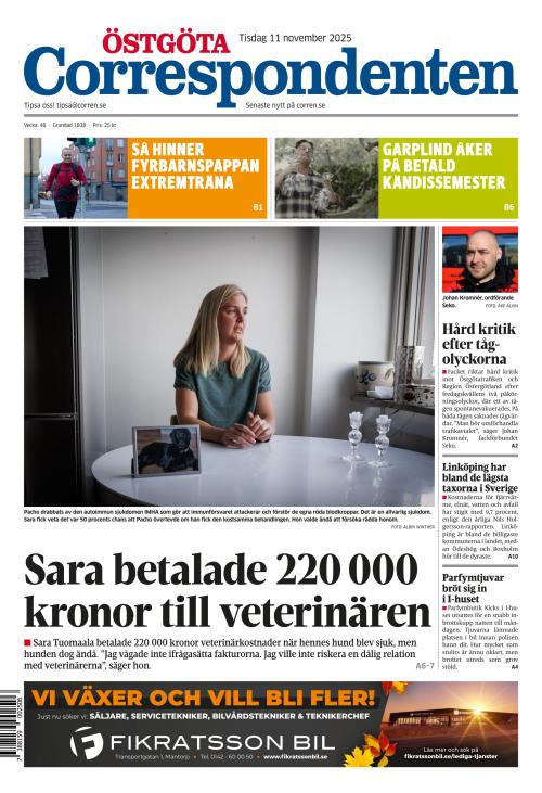 Östgöta Correspondenten 11.11.2025
