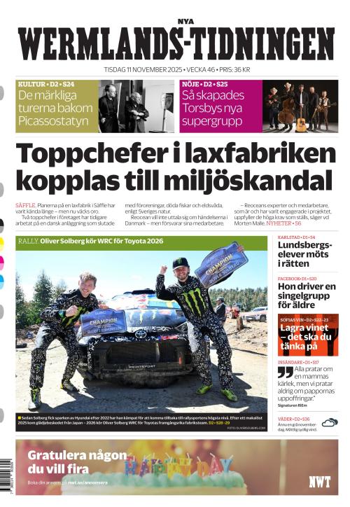 Nya Wermlands-Tidningen 11.11.2025