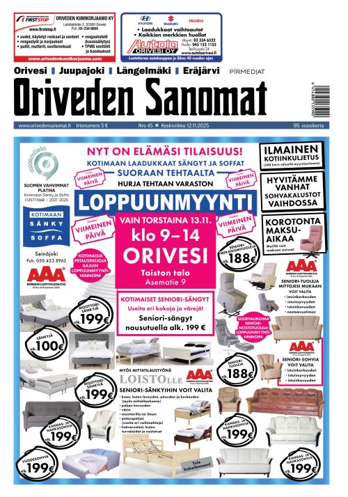 Oriveden Sanomat 12.11.2025