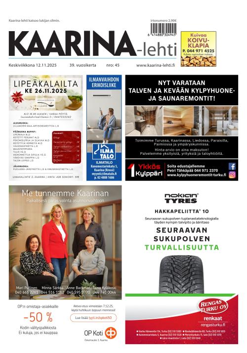 Kaarina-lehti 12.11.2025