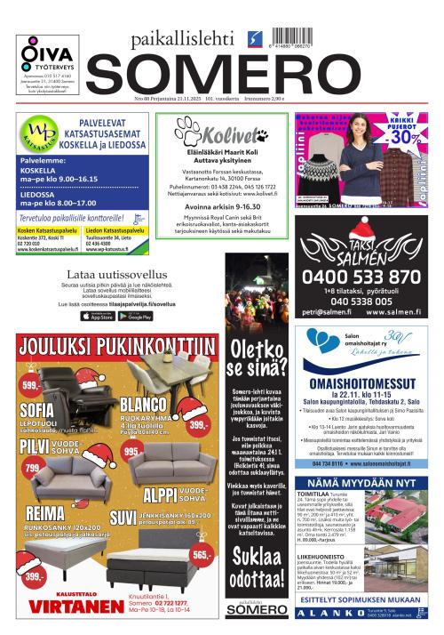 Paikallislehti Somero 21.11.2025