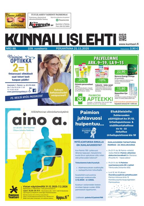 Kunnallislehti Paimio-Sauvo-Kaarina 21.11.2025