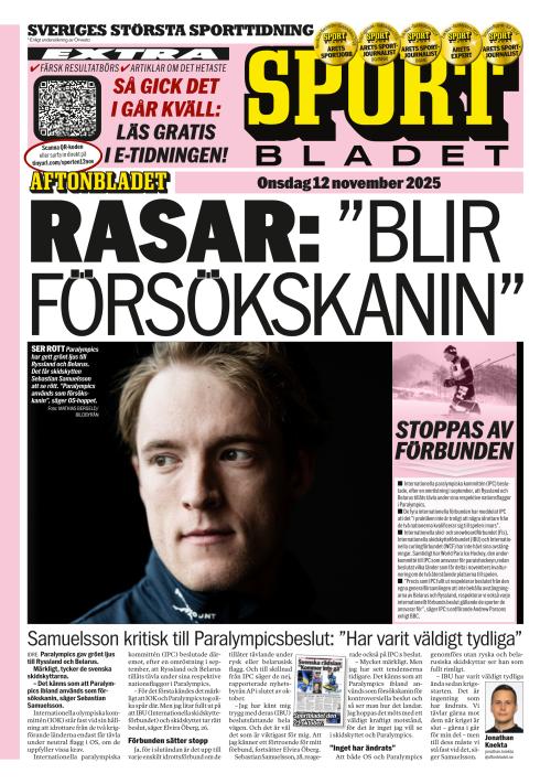 Aftonbladet Sportbladet 12.11.2025