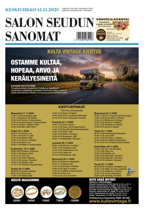 Salon Seudun Sanomat 12.11.2025