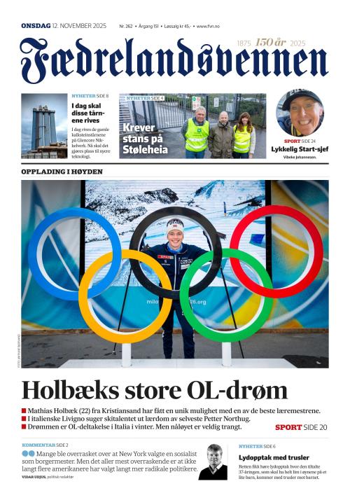 Fædrelandsvennen (NO) 12.11.2025