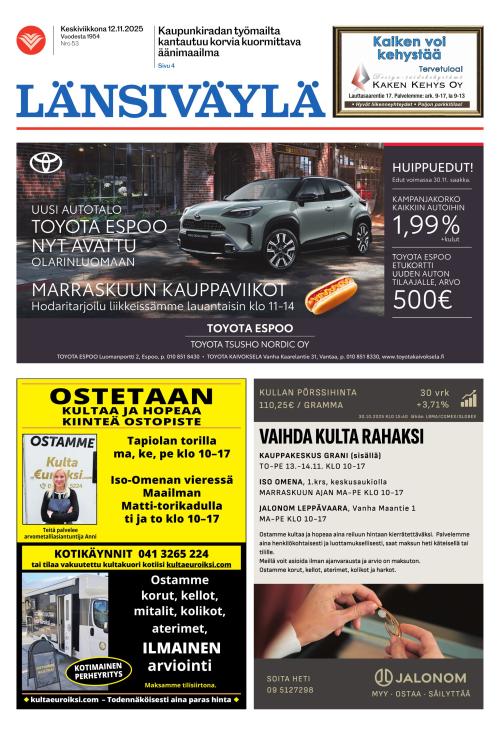 Länsiväylä 12.11.2025