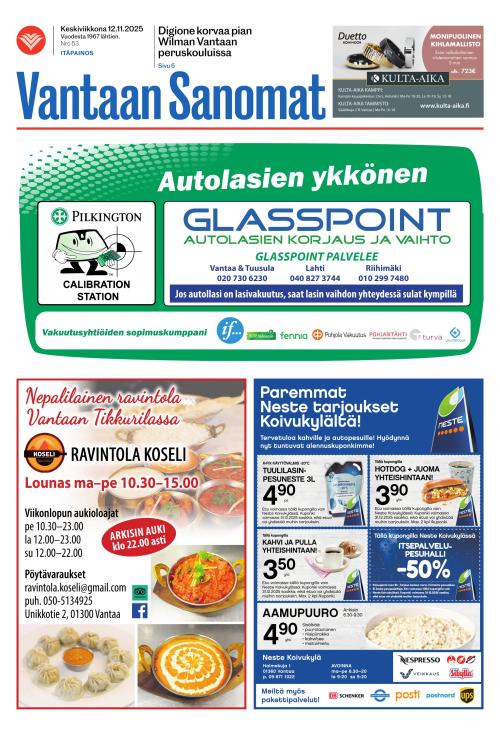 Vantaan Sanomat (Itä) 12.11.2025