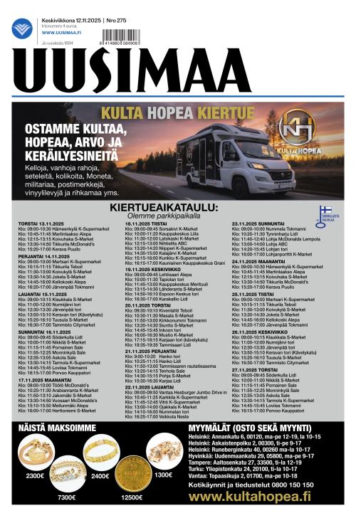Uusimaa 12.11.2025