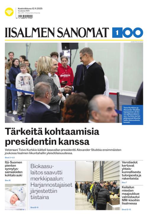 Iisalmen Sanomat 12.11.2025