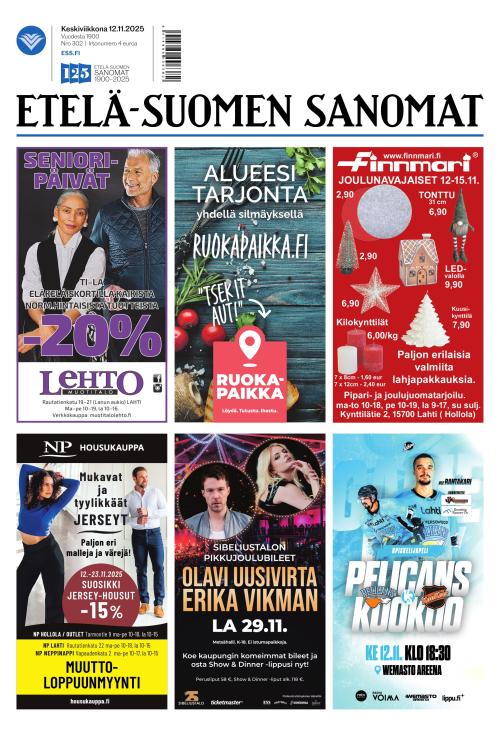 Etelä-Suomen Sanomat 12.11.2025