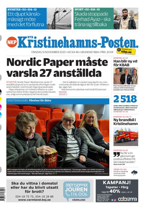 Nya Kristinehamns-Posten 12.11.2025