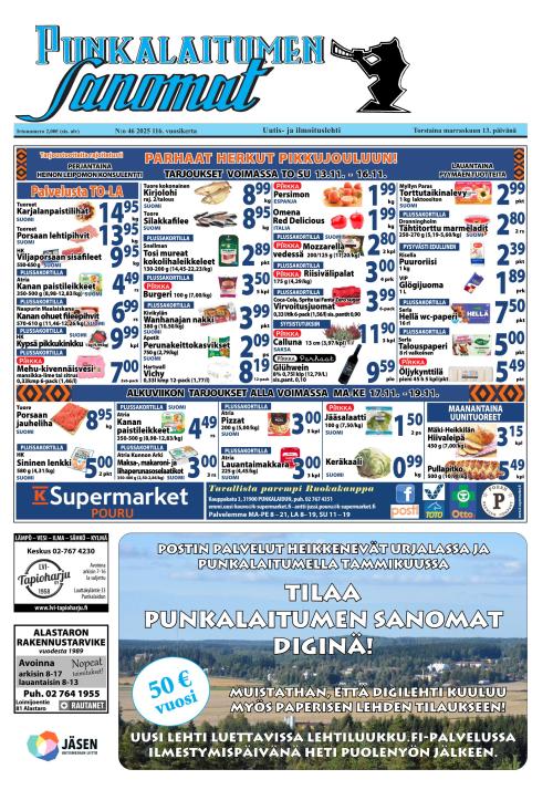 Punkalaitumen Sanomat 13.11.2025