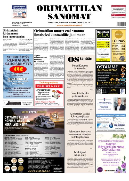 Orimattilan Sanomat 13.11.2025