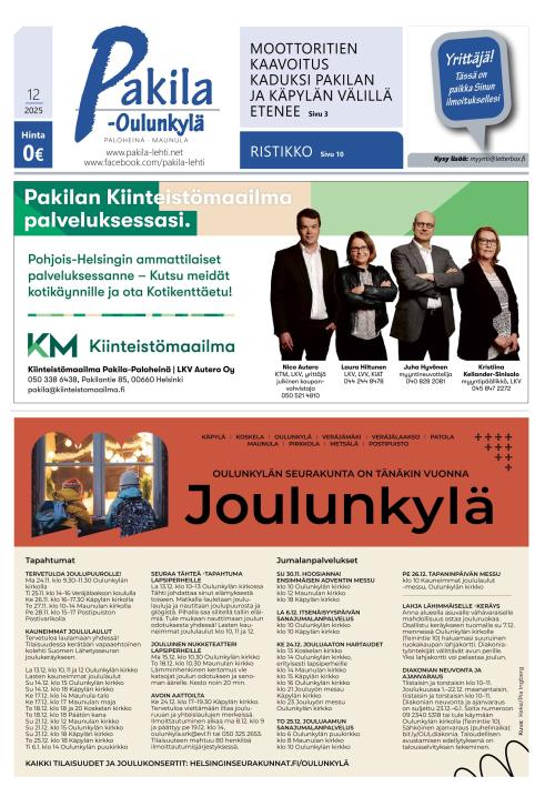 Pakila-Oulunkylä 13.11.2025